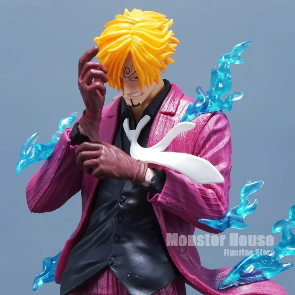 24cm/9.45in Anime ONE PIECE Figure Diable Jambe Sanji Action Figures Pvc Statue Desktop Ornamen Collection Model Toys Gifts
