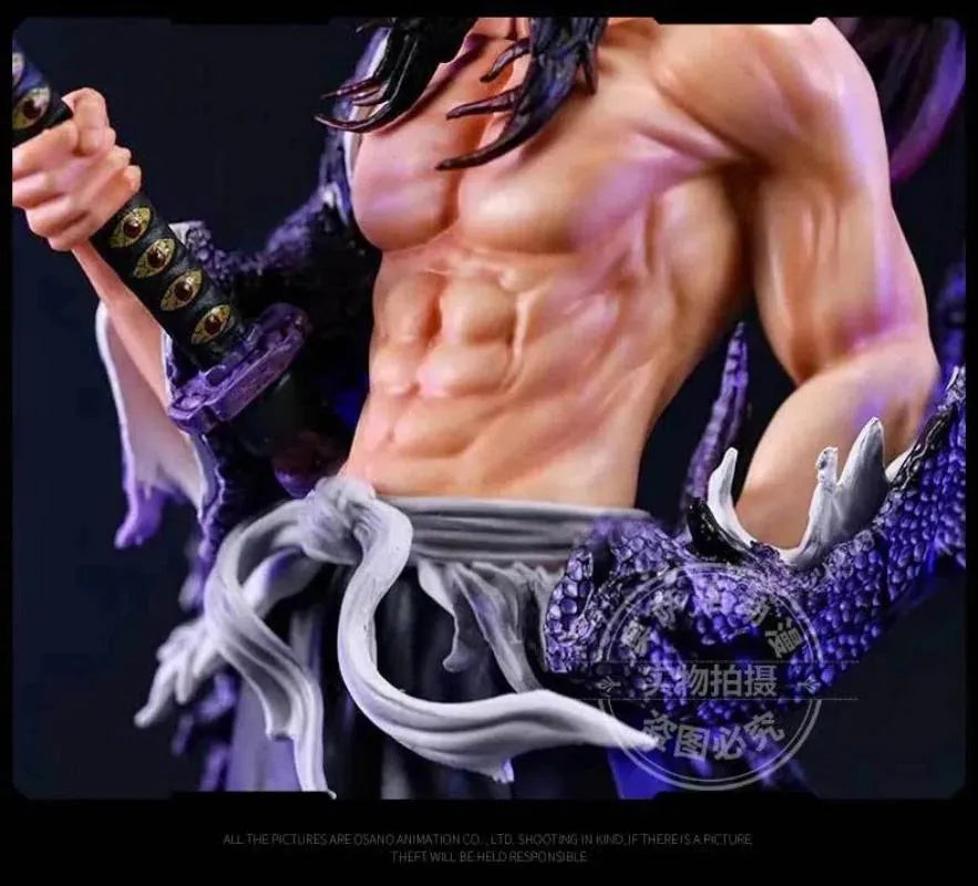 Kokushibo Figure Demon Slayer Upper Moon One Statue, 31Cm Anime Collectible, Michikatsu Tsugikuni Action Figure, High Quality Manga Gift