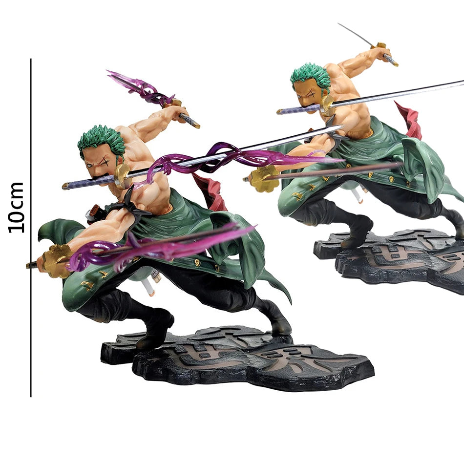 One Piece 10Cm Roronoa Zoro Anime Figure PVC Statue GK Collectible Display Figurine Home Decor Ornament Gift