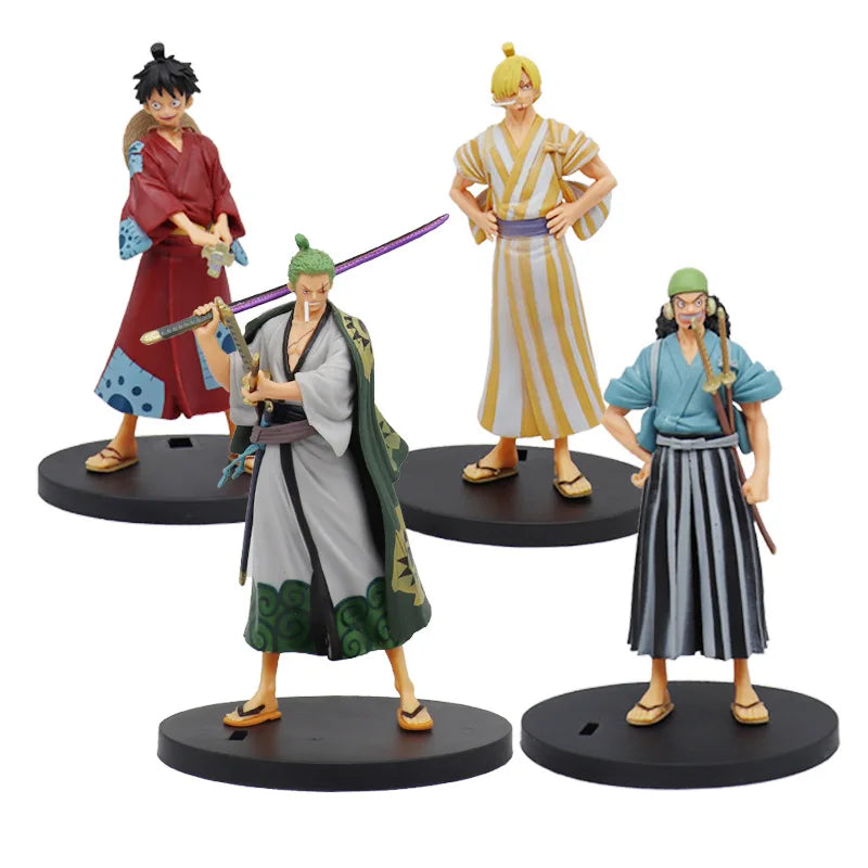 New One Piece Anime Figure toy Fire Fist Luffy Ace Sanji Battle Model Dolls PVC sabo Action Figurine Zoro Ghost Three-Knife Toys