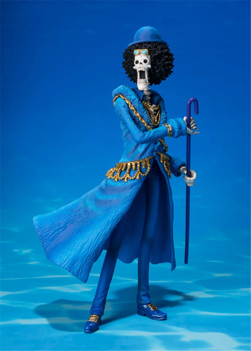 Anime One Piece Figurine Brook 20th Anniversary Battle Ver. PVC Action Figures Collectible Model Kids Toys Doll Gifts 21cm