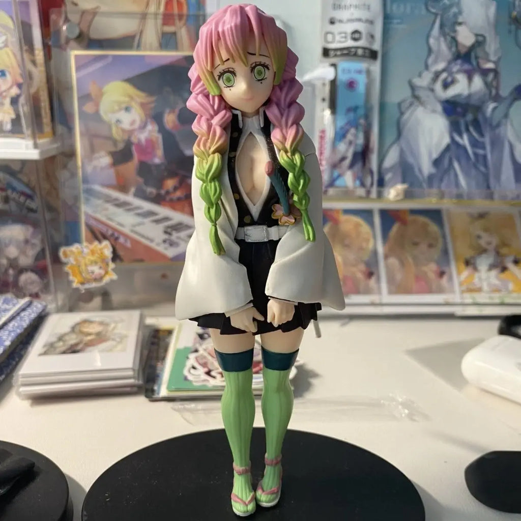 Demon Slayer Love Pillar Mitsuri Kanroji Tanjiro Figurine Friendship Outfit Model Display Cute Fun Gift for Friends