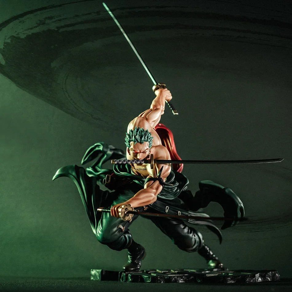 Hot One Piece 10cm Anime Figure GK Roronoa Zoro Three-blade Sa-maximum Manga Anime Statue Action Figure Collection Model Gifts
