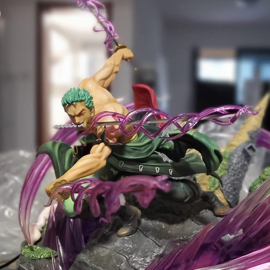 New One Piece 10cm Anime Figure GK Roronoa Zoro Three-blade Sa-maximum Manga Anime Statue Action Figure Collection Model Toy Kid