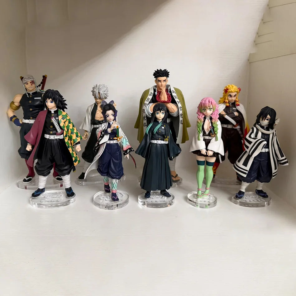 Anime Demon Slayer Figure Kamado Tanjirou Nezuko Action Figures Model Toys Zenitsu Figurine Inosuke Kimetsu No Yaiba Figura
