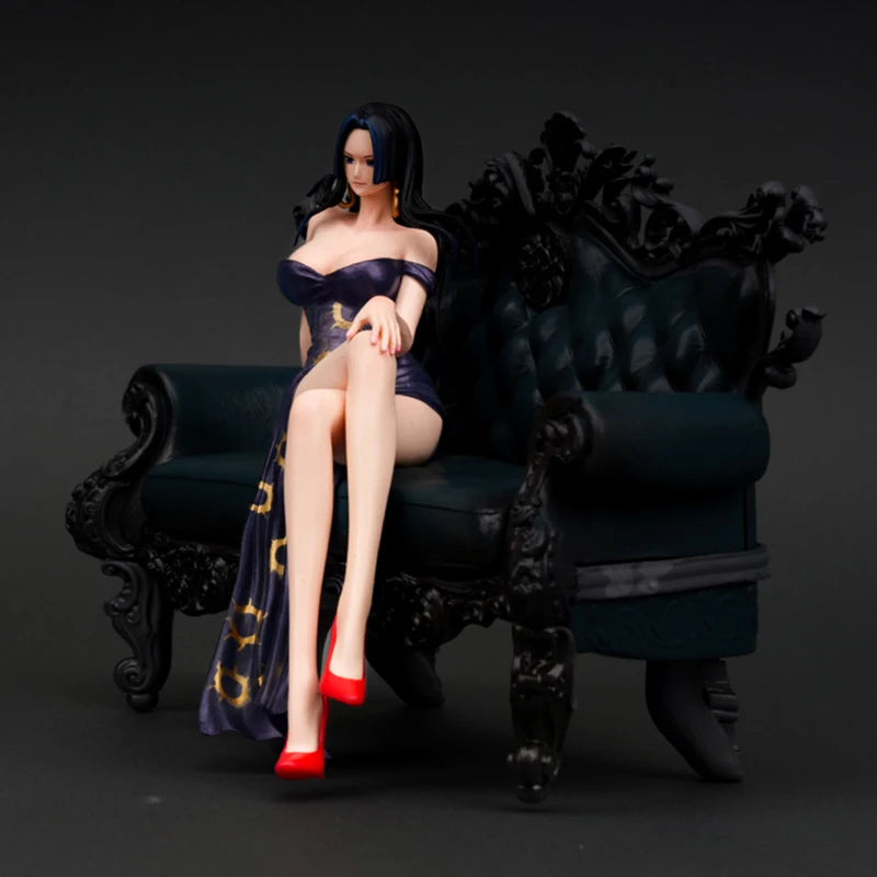 One Piece King Boya Hancock suit thug series fourth round sofa empress figurine desktop ornament birthday gift quality is good