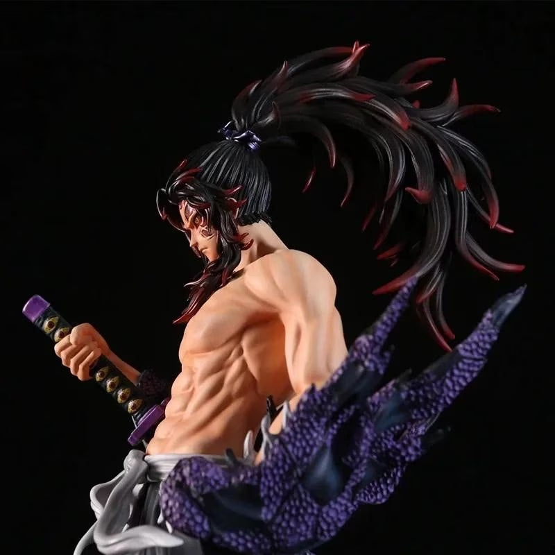 Kokushibo Figure Demon Slayer Upper Moon One Statue, 31Cm Anime Collectible, Michikatsu Tsugikuni Action Figure, High Quality Manga Gift