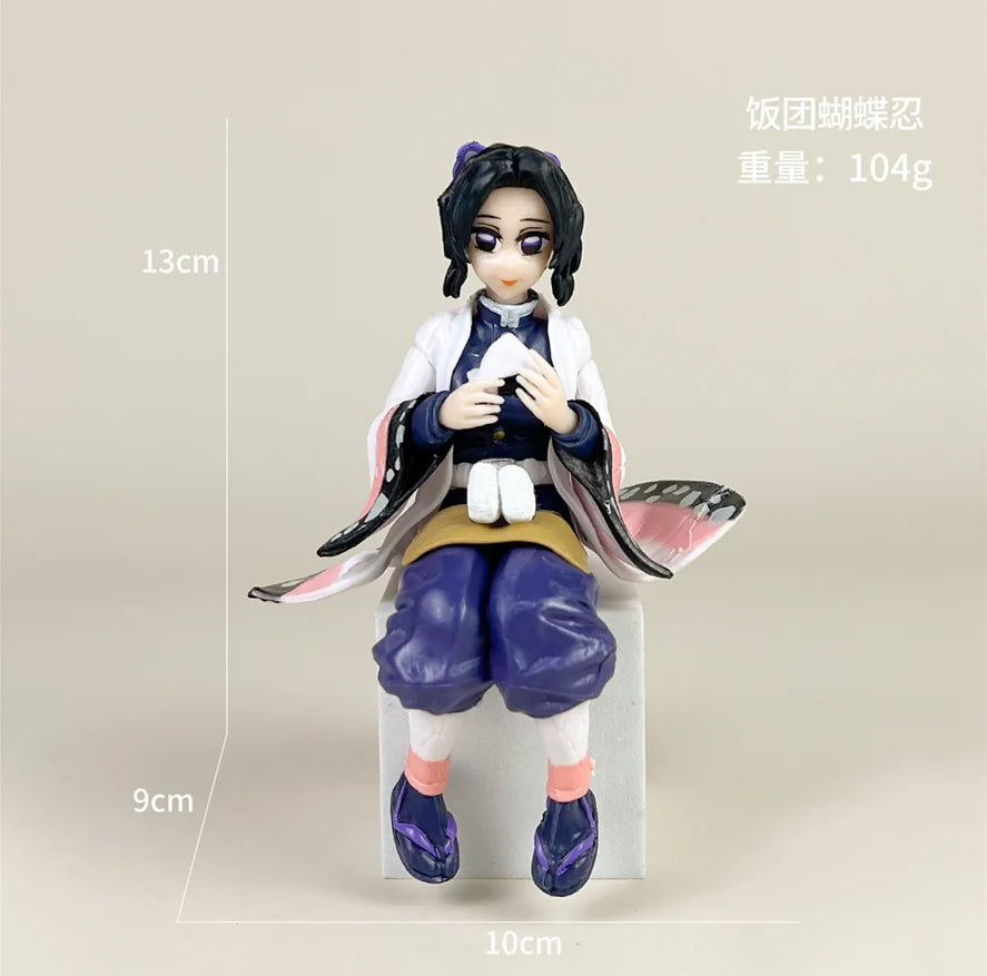 NEW Anime Demon Slayer Sit Eating High Quality Rice Figure All Style Tanjirou Nezuko Kyoujurou Tengen Tokitou Muichirou Figurine