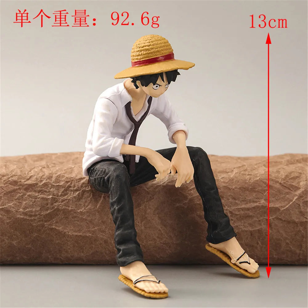 13cm Anime One Piece Monkey D. Luffy Straw Hat PVC Action Figure Collectible Doll Figurine Model Toys Kids Gifts