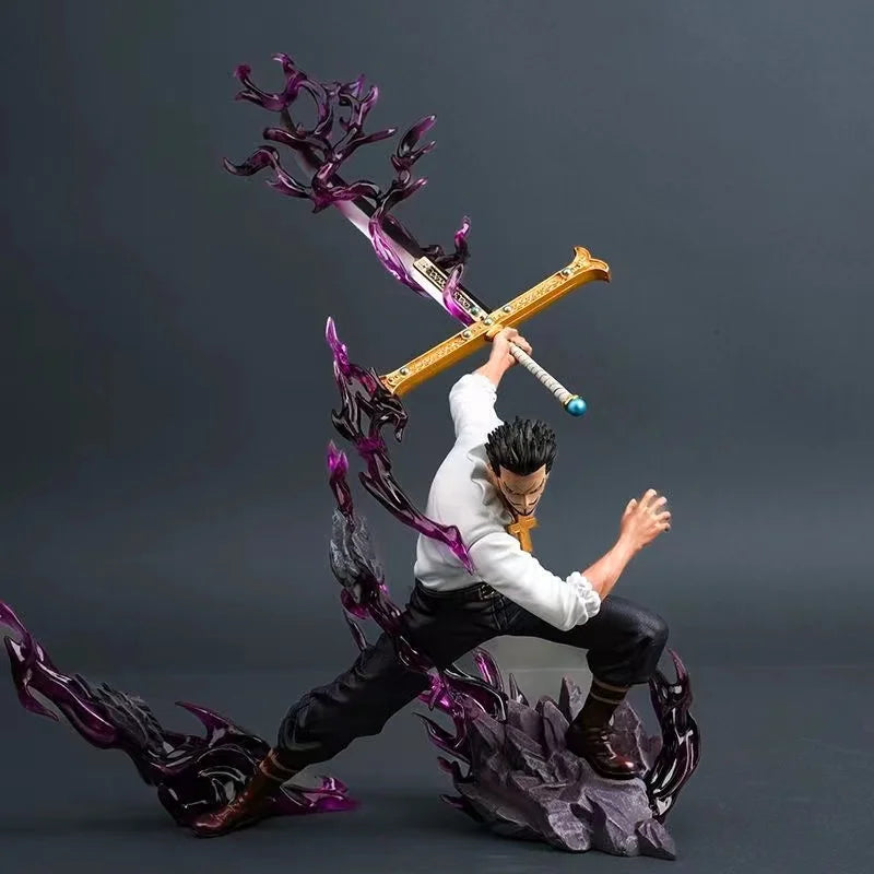 30Cm/11.81Inch One Piece Dracule Mihawk Figure One Piece Anime Figures Pvc Statue Desktop Ornament Collectible Model Toys Gifts
