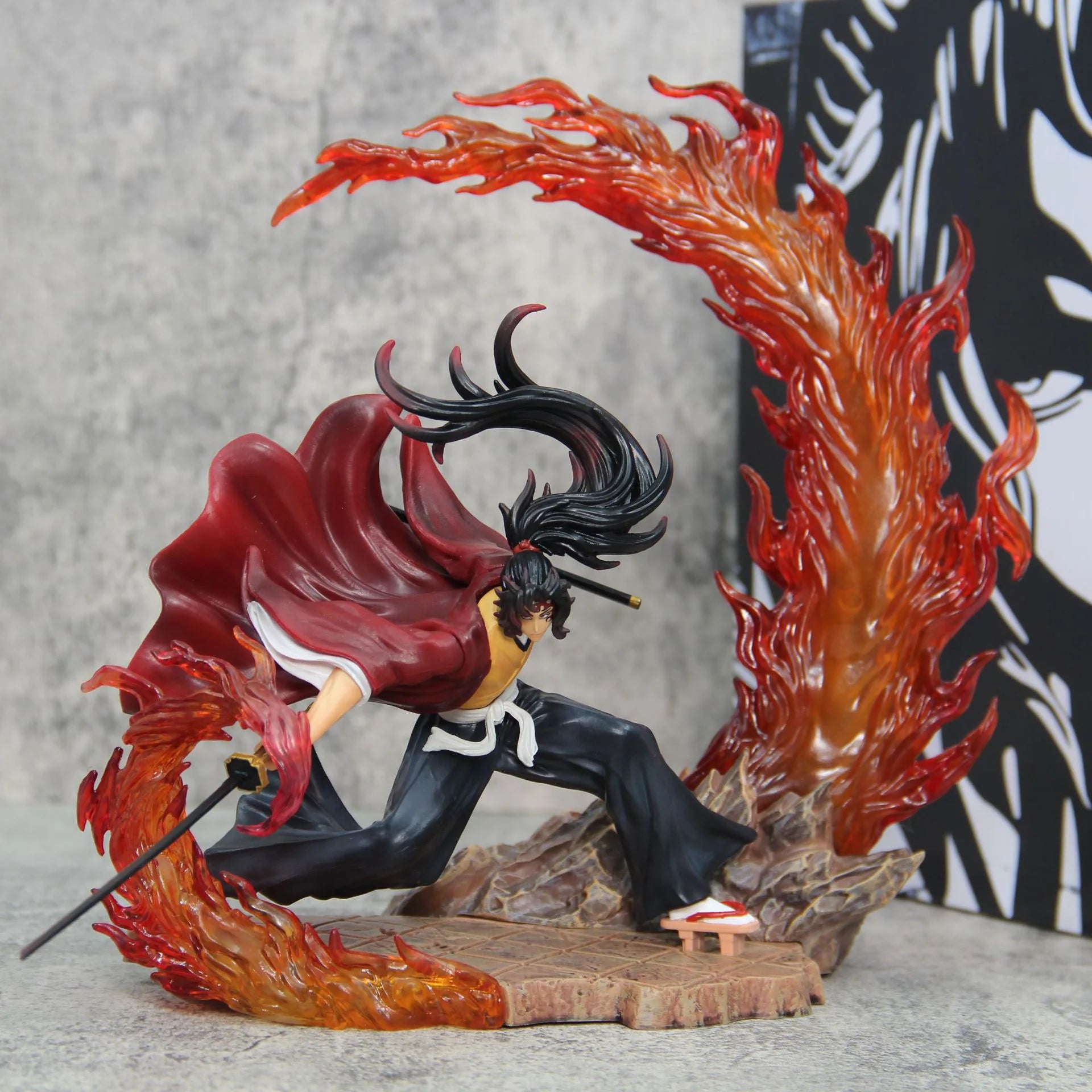 Demon Slayer Anime Figures Tsugikuni Yoriichi Action Figure with Light Pvc Statue Figurine Model Doll Toys Valentine'S Day Gift