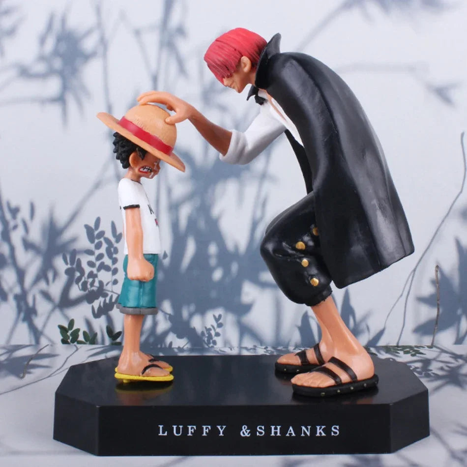 18cm One Piece Anime Figure Four Emperors Shanks Straw Hat Luffy Action Figure One Piece Figurine Birthday Gift