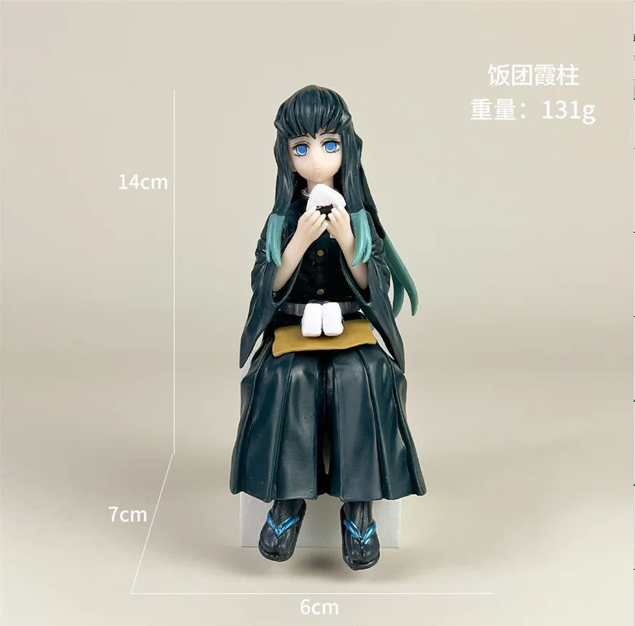 NEW Anime Demon Slayer Sit Eating High Quality Rice Figure All Style Tanjirou Nezuko Kyoujurou Tengen Tokitou Muichirou Figurine