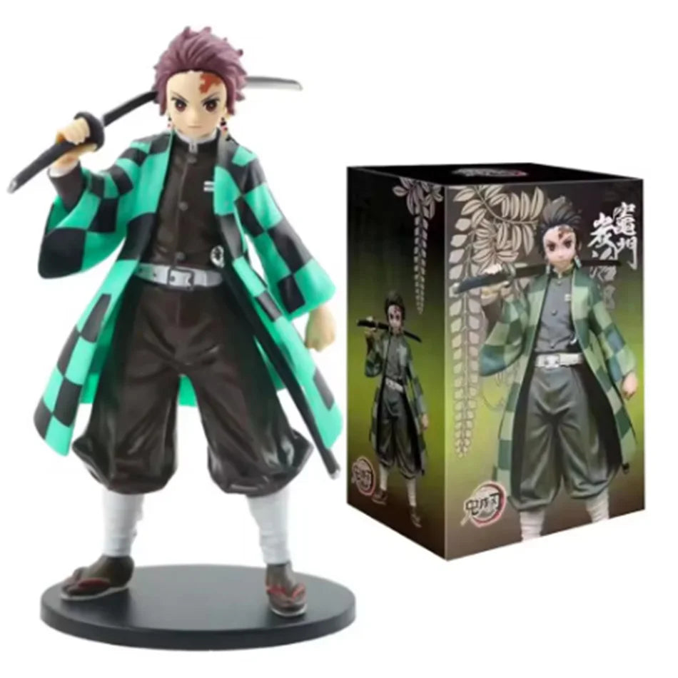 Anime Demon Slayer Figure Kamado Tanjirou Nezuko Action Figures Model Toys Zenitsu Figurine Inosuke Kimetsu No Yaiba Figura