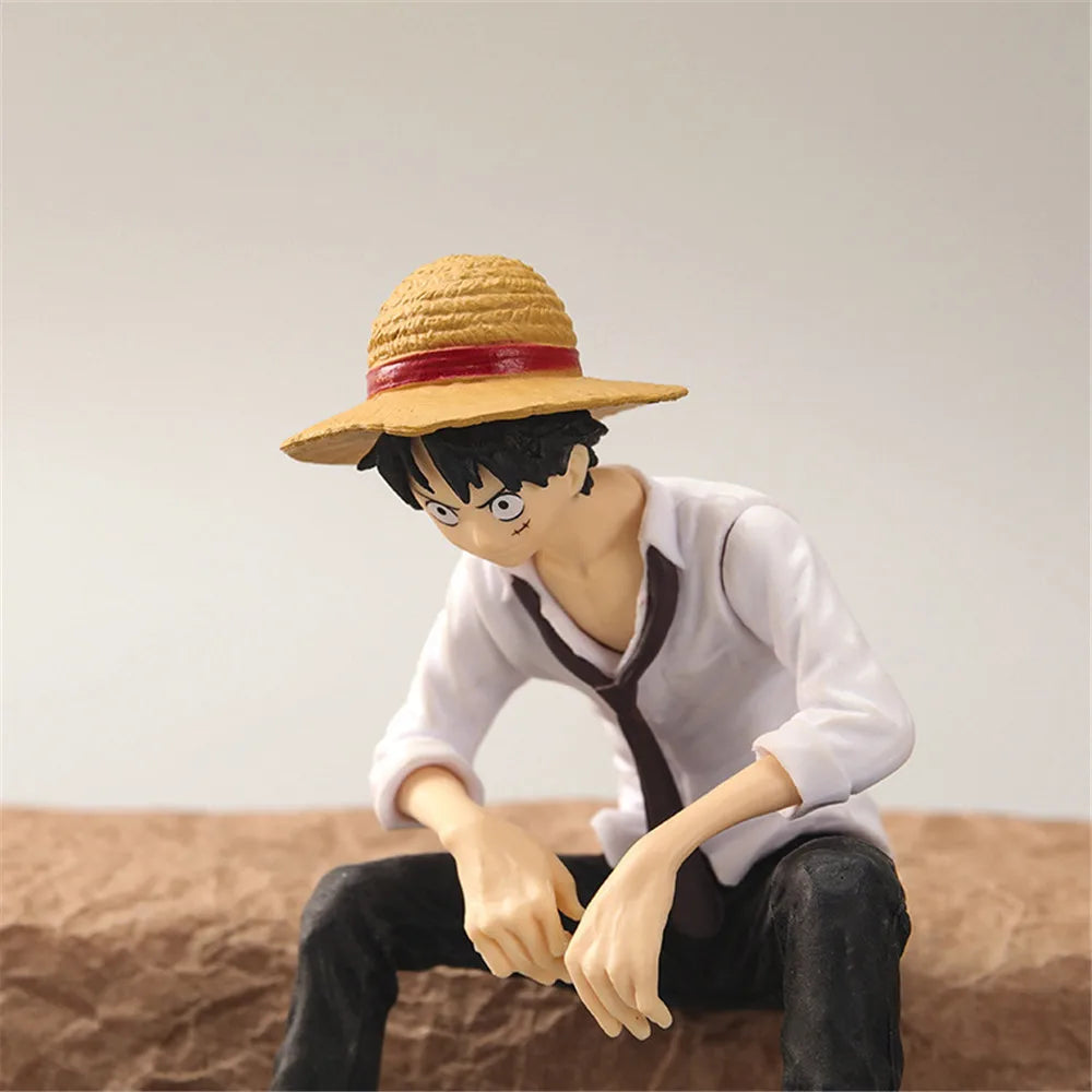 13cm Anime One Piece Monkey D. Luffy Straw Hat PVC Action Figure Collectible Doll Figurine Model Toys Kids Gifts