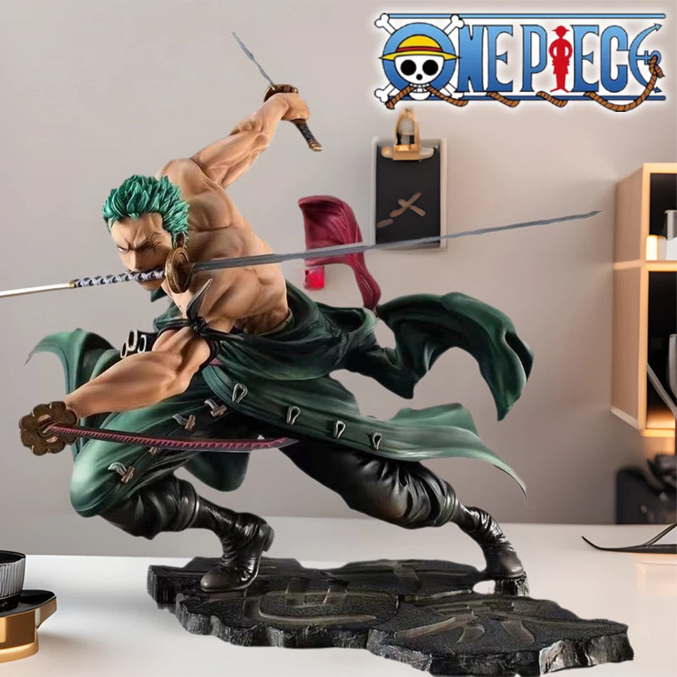 One Piece 10Cm Roronoa Zoro Anime Figure PVC Statue GK Collectible Display Figurine Home Decor Ornament Gift