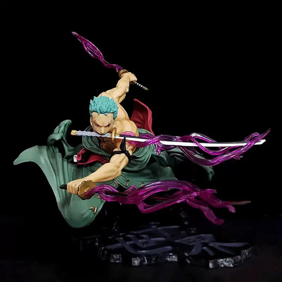 One Piece 10Cm Roronoa Zoro Anime Figure PVC Statue GK Collectible Display Figurine Home Decor Ornament Gift
