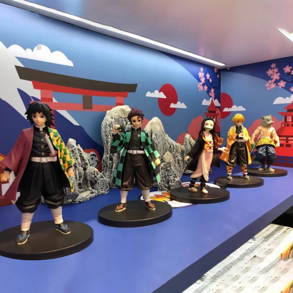 Anime Demon Slayer Figure Kamado Tanjirou Nezuko Action Figures Model Toys Zenitsu Figurine Inosuke Kimetsu No Yaiba Figura