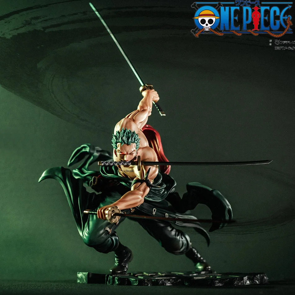 New One Piece 10cm Anime Figure GK Roronoa Zoro Three-blade Sa-maximum Manga Anime Statue Action Figure Collection Model Toy Kid