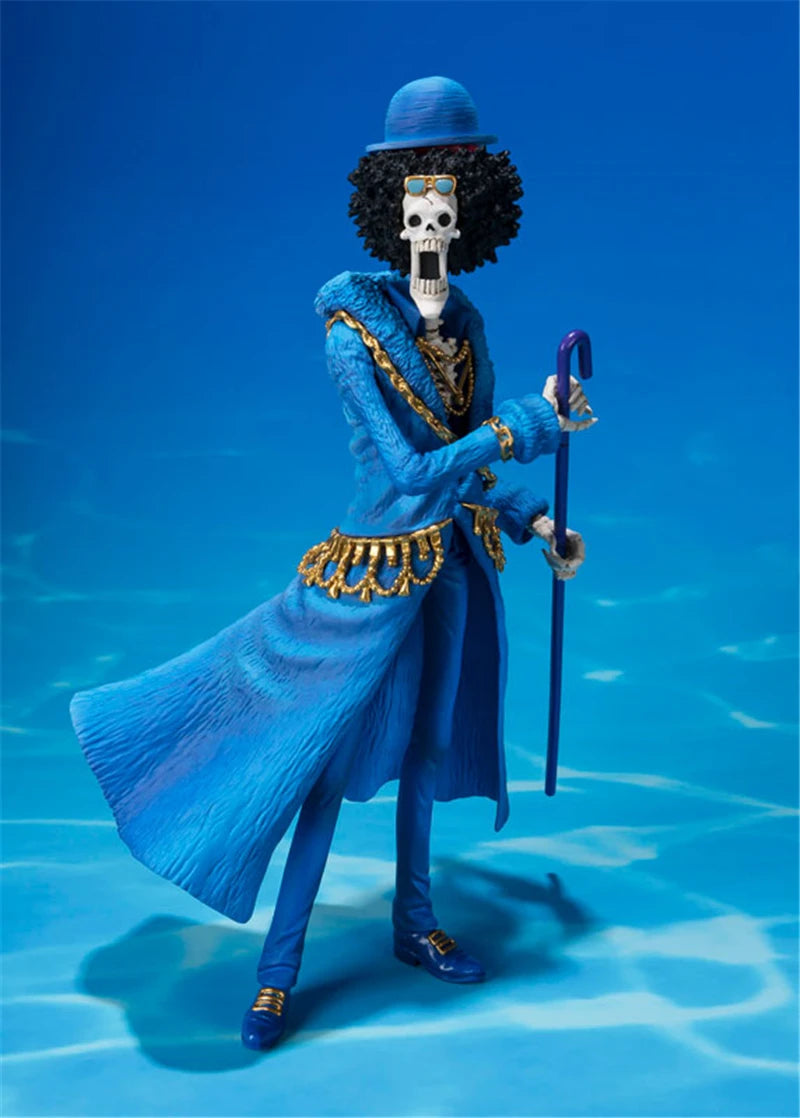 Anime One Piece Figurine Brook 20th Anniversary Battle Ver. PVC Action Figures Collectible Model Kids Toys Doll Gifts 21cm