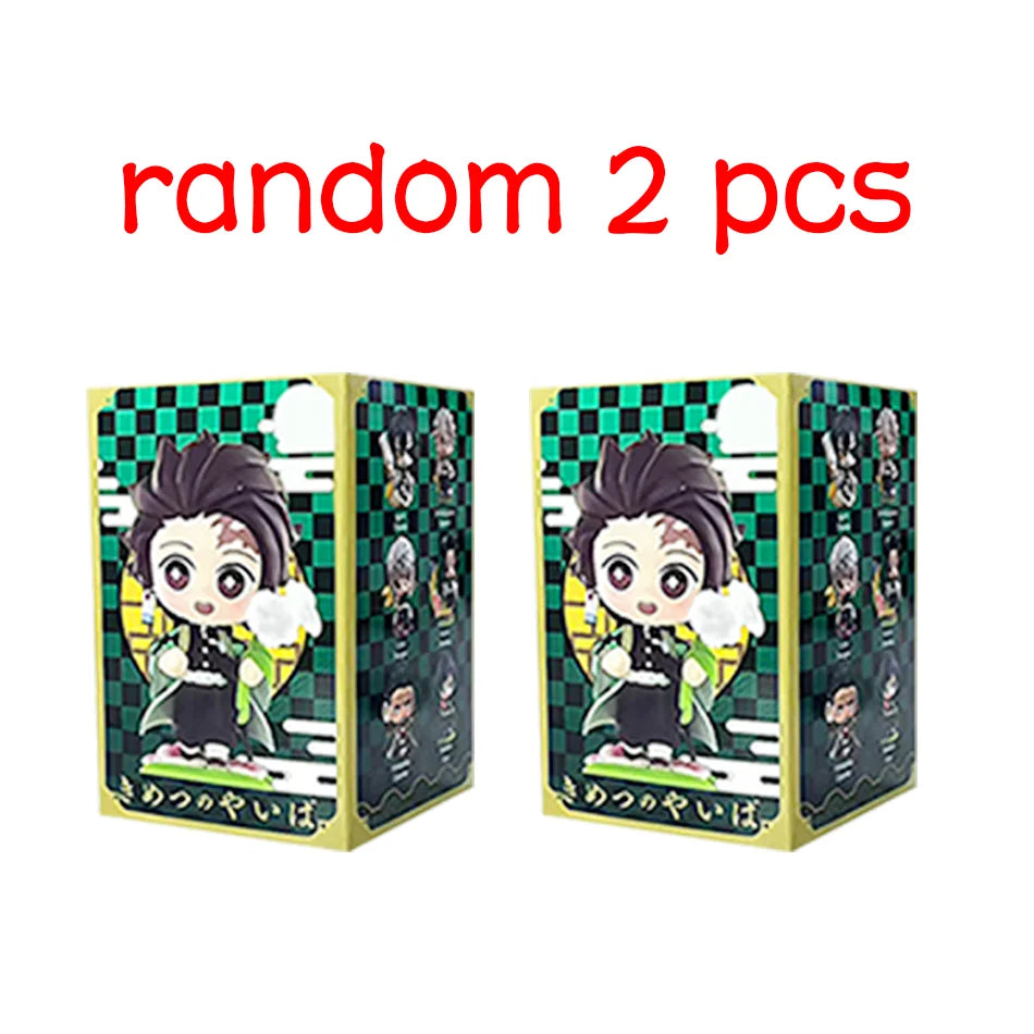 Demon Slayer Tanjiro Kamado Nezuko Anime Cartoon Figure Blind Box Creative Personalized Statue Model Ornament Surprise Gift Box