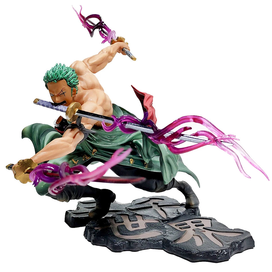 One Piece 10Cm Roronoa Zoro Anime Figure PVC Statue GK Collectible Display Figurine Home Decor Ornament Gift