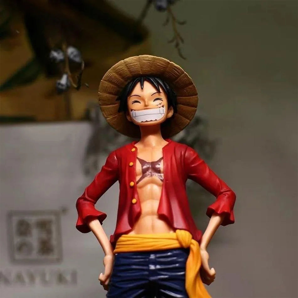 26cm One Piece Anime Figure Confident Smiley Luffy Changing Action Figurine Doll PVC Model Toys Collection Gifts