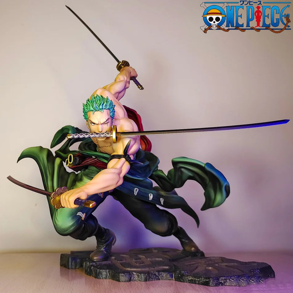 Hot One Piece 10cm Anime Figure GK Roronoa Zoro Three-blade Sa-maximum Manga Anime Statue Action Figure Collection Model Gifts