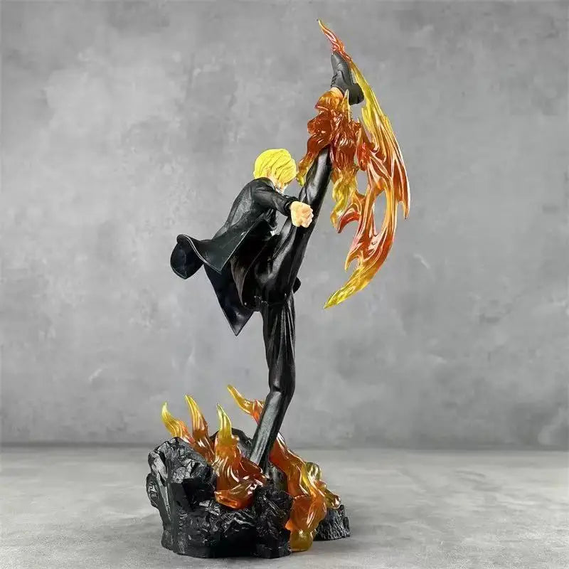 30cm Anime One Piece Figure Kick The Leg Sanji GK Statue Action Figures Doll Collection Model Toys Gift