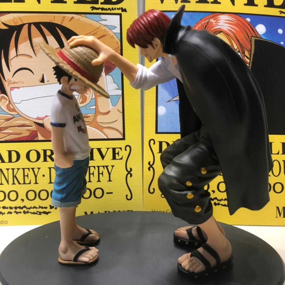 18cm One Piece Anime Figure Four Emperors Shanks Straw Hat Luffy Action Figure One Piece Figurine Birthday Gift