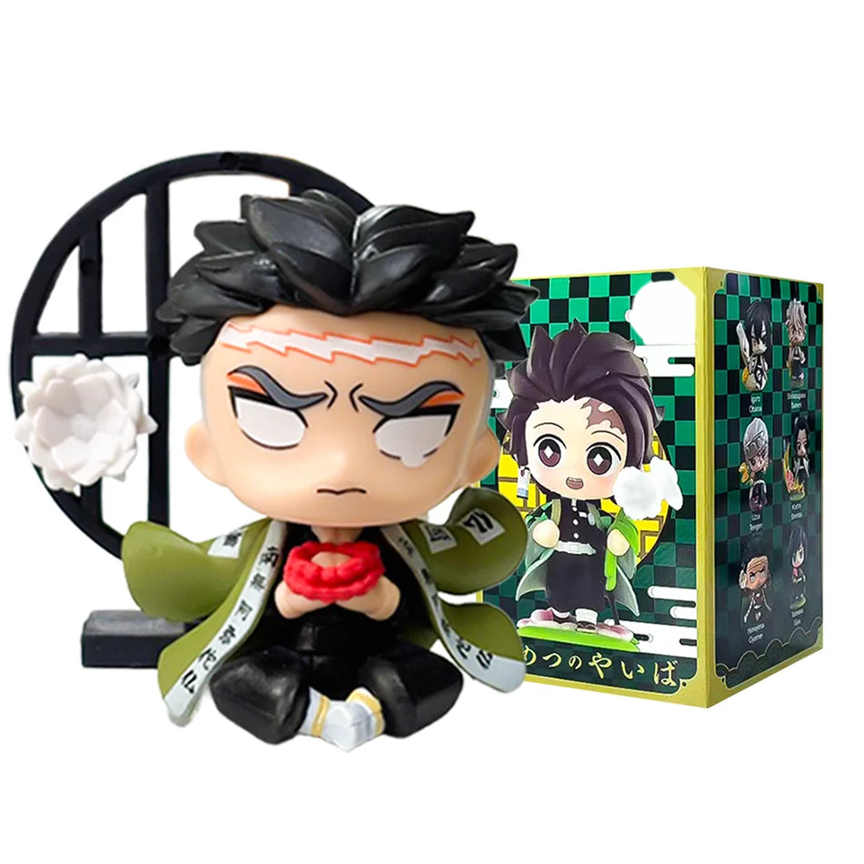 Demon Slayer Tanjiro Kamado Nezuko Anime Cartoon Figure Blind Box Creative Personalized Statue Model Ornament Surprise Gift Box