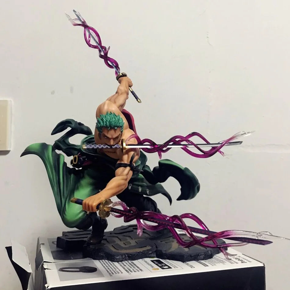 New One Piece 10cm Anime Figure GK Roronoa Zoro Three-blade Sa-maximum Manga Anime Statue Action Figure Collection Model Toy Kid