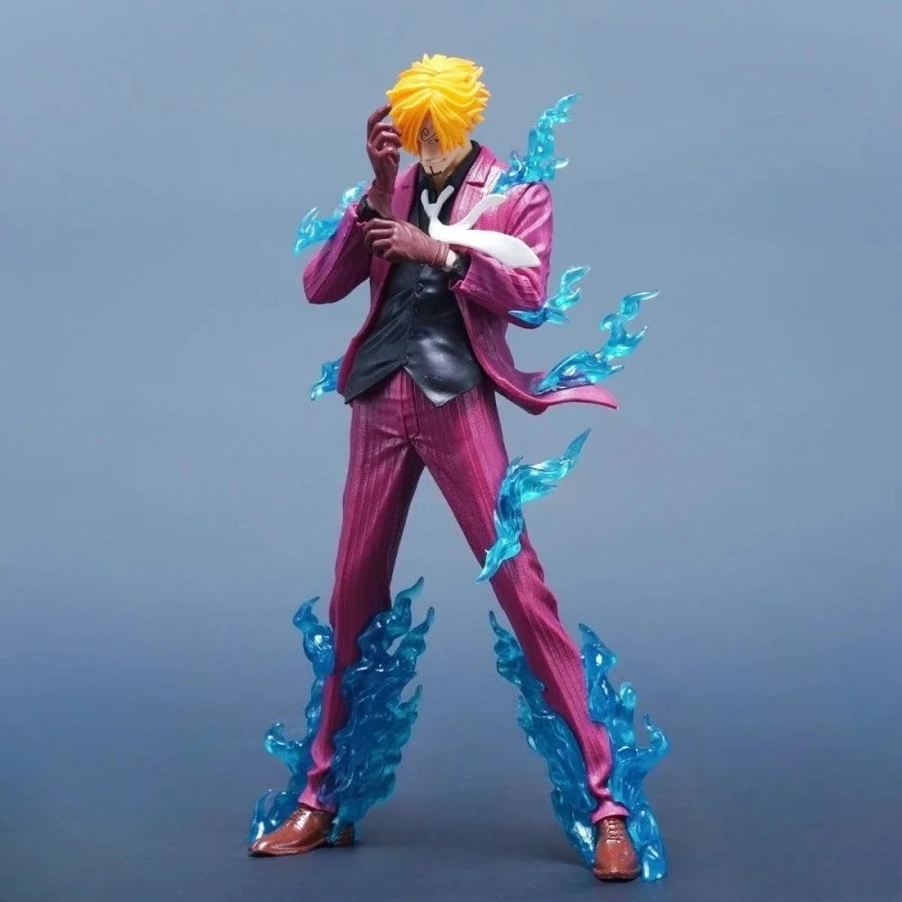 24cm/9.45in Anime ONE PIECE Figure Diable Jambe Sanji Action Figures Pvc Statue Desktop Ornamen Collection Model Toys Gifts