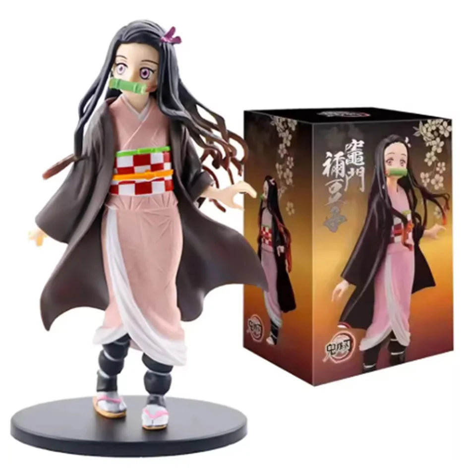 Anime Demon Slayer Figure Kamado Tanjirou Nezuko Action Figures Model Toys Zenitsu Figurine Inosuke Kimetsu No Yaiba Figura