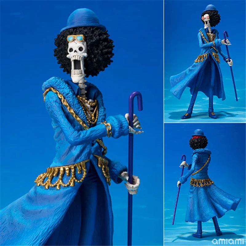 Anime One Piece Figurine Brook 20th Anniversary Battle Ver. PVC Action Figures Collectible Model Kids Toys Doll Gifts 21cm