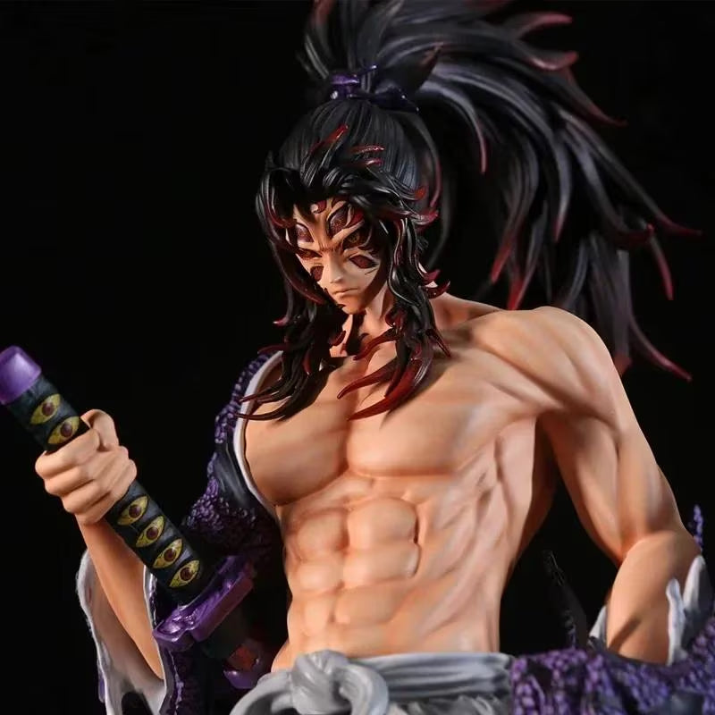 Kokushibo Figure Demon Slayer Upper Moon One Statue, 31Cm Anime Collectible, Michikatsu Tsugikuni Action Figure, High Quality Manga Gift
