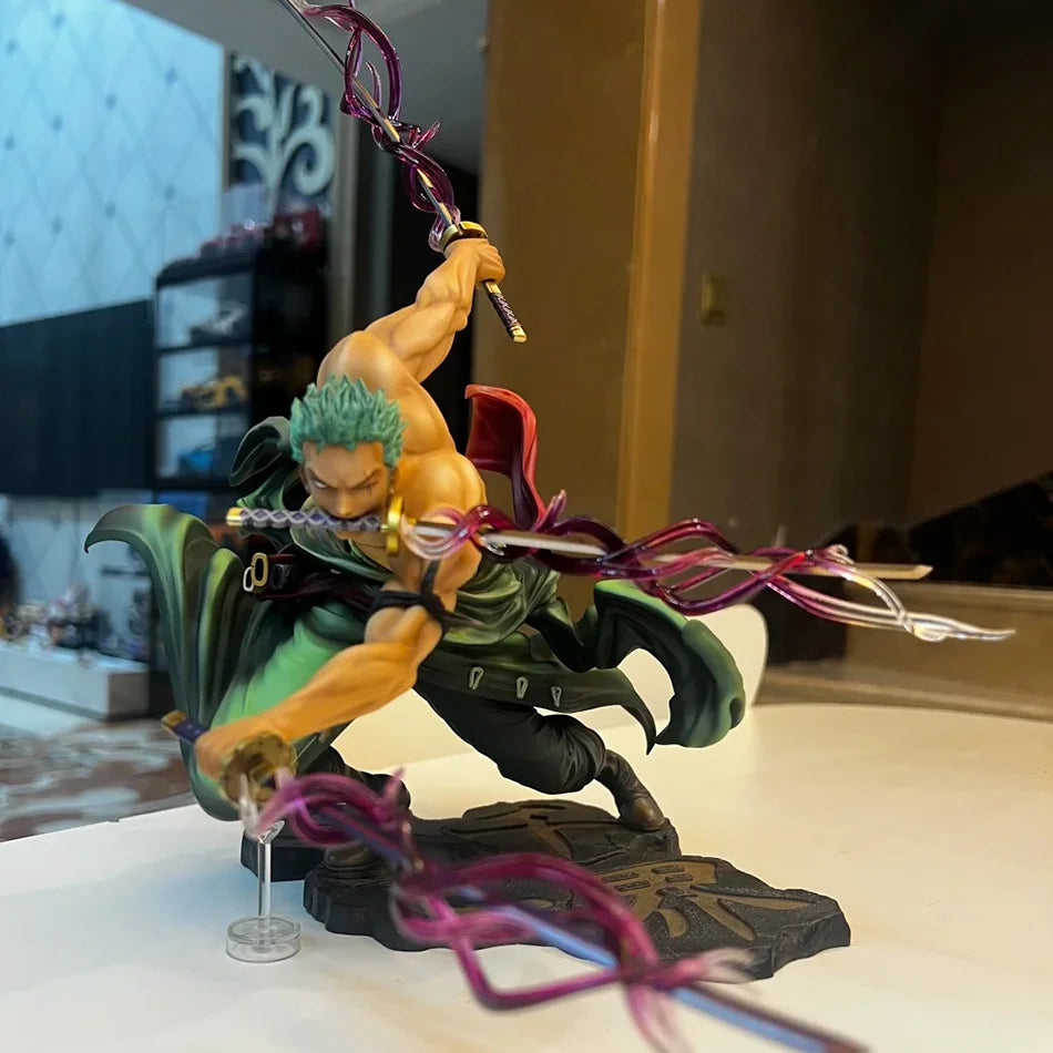 Hot One Piece 10cm Anime Figure GK Roronoa Zoro Three-blade Sa-maximum Manga Anime Statue Action Figure Collection Model Gifts