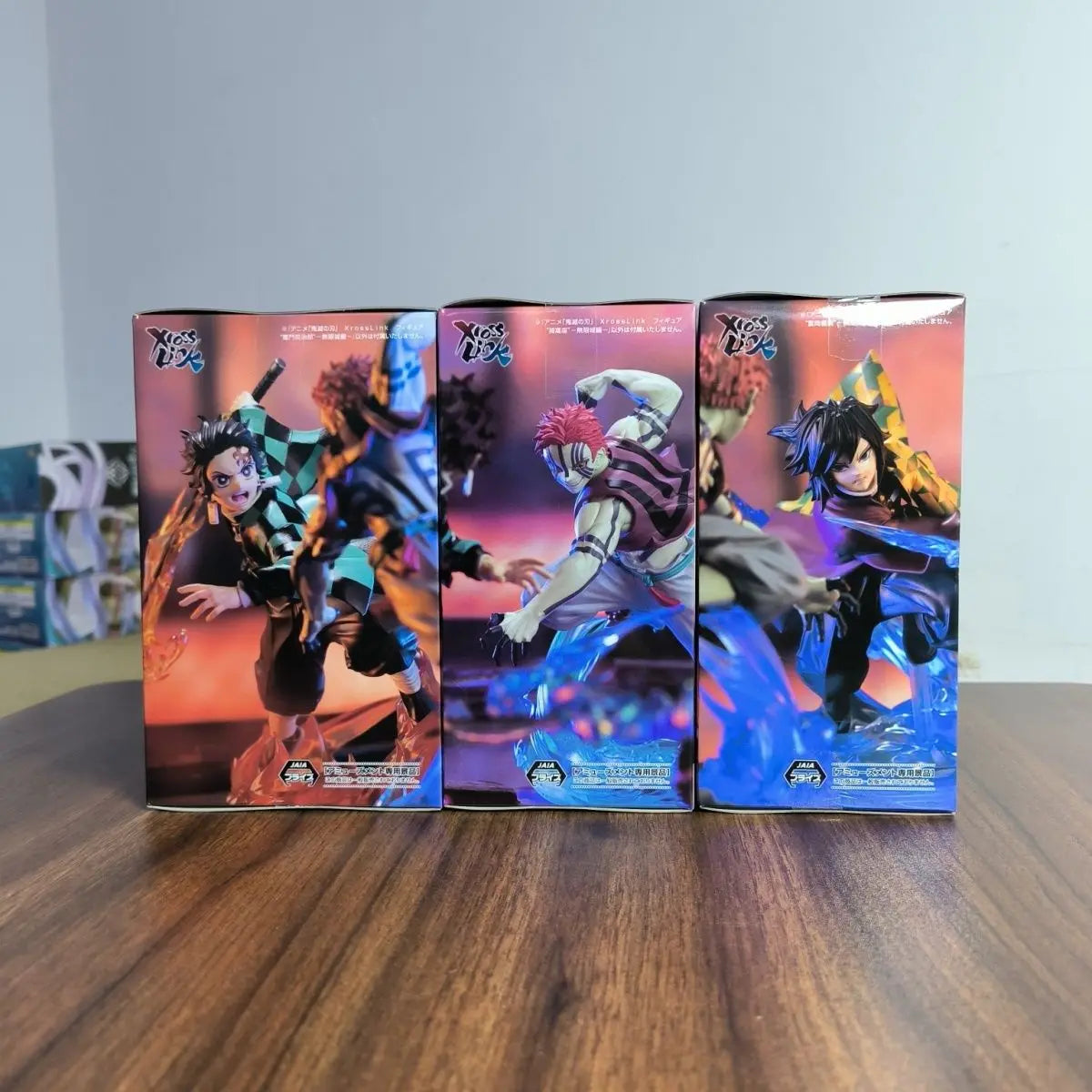 SEGA ‌Demon Slayer Kimetsu no Yaiba Anime Tanjiro Kamad & Akaza & Giyu Tomioka Xross Link Action Figures Model Figurine Original