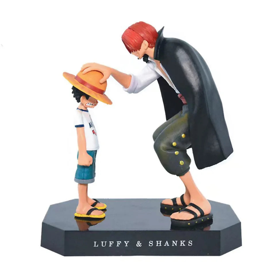 18cm One Piece Anime Figure Four Emperors Shanks Straw Hat Luffy Action Figure One Piece Figurine Birthday Gift