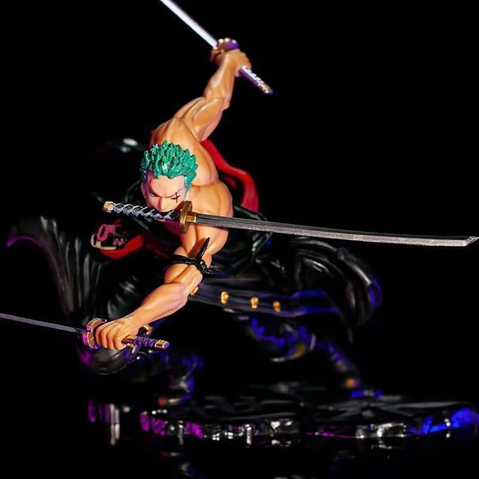 One Piece 10Cm Roronoa Zoro Anime Figure PVC Statue GK Collectible Display Figurine Home Decor Ornament Gift