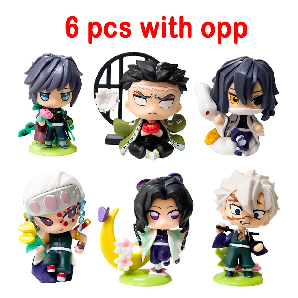 Demon Slayer Tanjiro Kamado Nezuko Anime Cartoon Figure Blind Box Creative Personalized Statue Model Ornament Surprise Gift Box