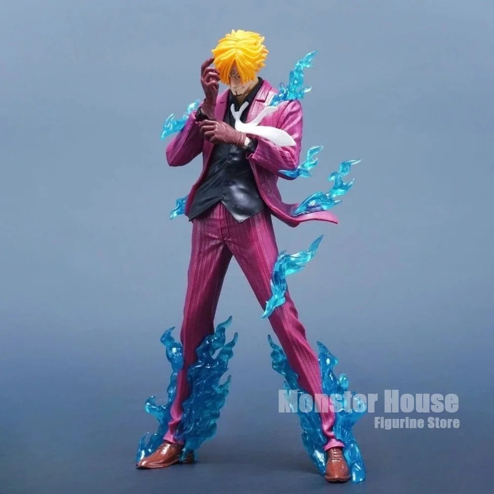24cm/9.45in Anime ONE PIECE Figure Diable Jambe Sanji Action Figures Pvc Statue Desktop Ornamen Collection Model Toys Gifts
