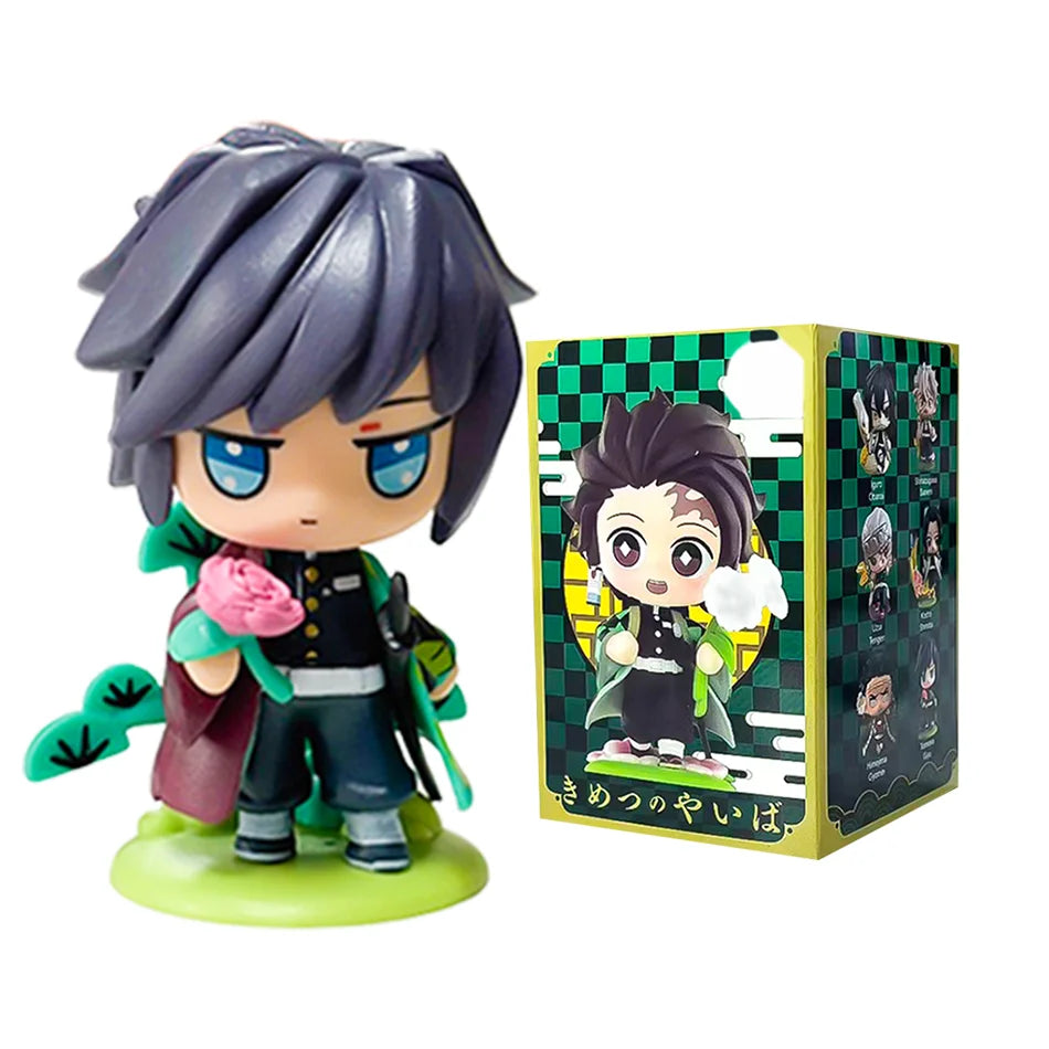 Demon Slayer Tanjiro Kamado Nezuko Anime Cartoon Figure Blind Box Creative Personalized Statue Model Ornament Surprise Gift Box