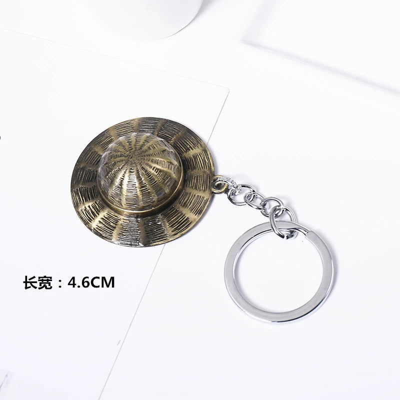 Anime Straw Hat Pirates Metal Keychain Cartoon One Piece Luffy Chopper Edward Newgate Figurine Toys Keyrings Backpack Decor Gift