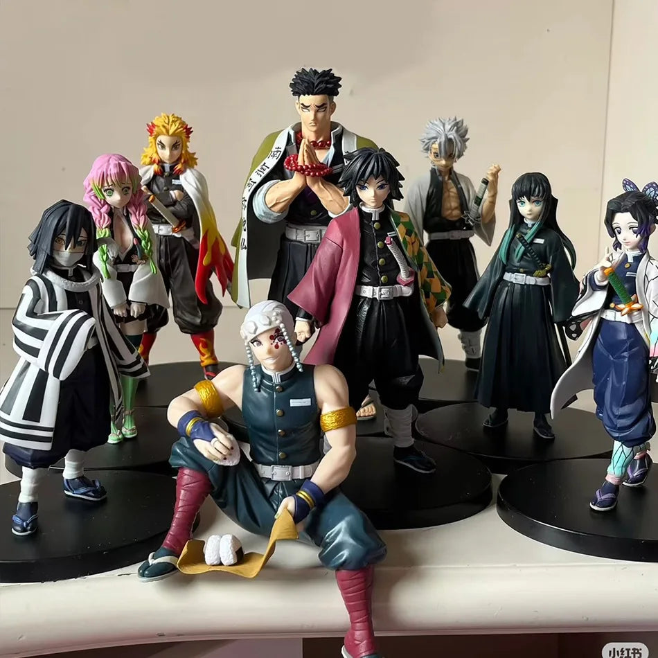 Anime Demon Slayer Figure Kamado Tanjirou Nezuko Action Figures Model Toys Zenitsu Figurine Inosuke Kimetsu No Yaiba Figura