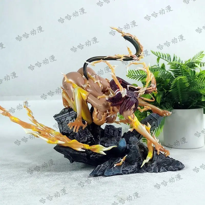 Anime Bleach Shihouin Yoruichi Model Manga Figurine Shihouin Yoruichi Action Figure Toys 23Cm GK Statue Doll Ornament Peripheral