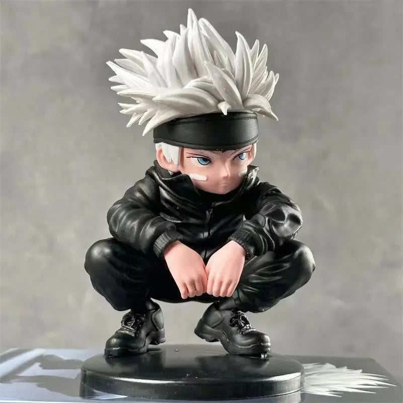 Jujutsu Kaisen figure - crouching Satoru Gojo collectible toy, model prize for display in car or PC case, birthday gift