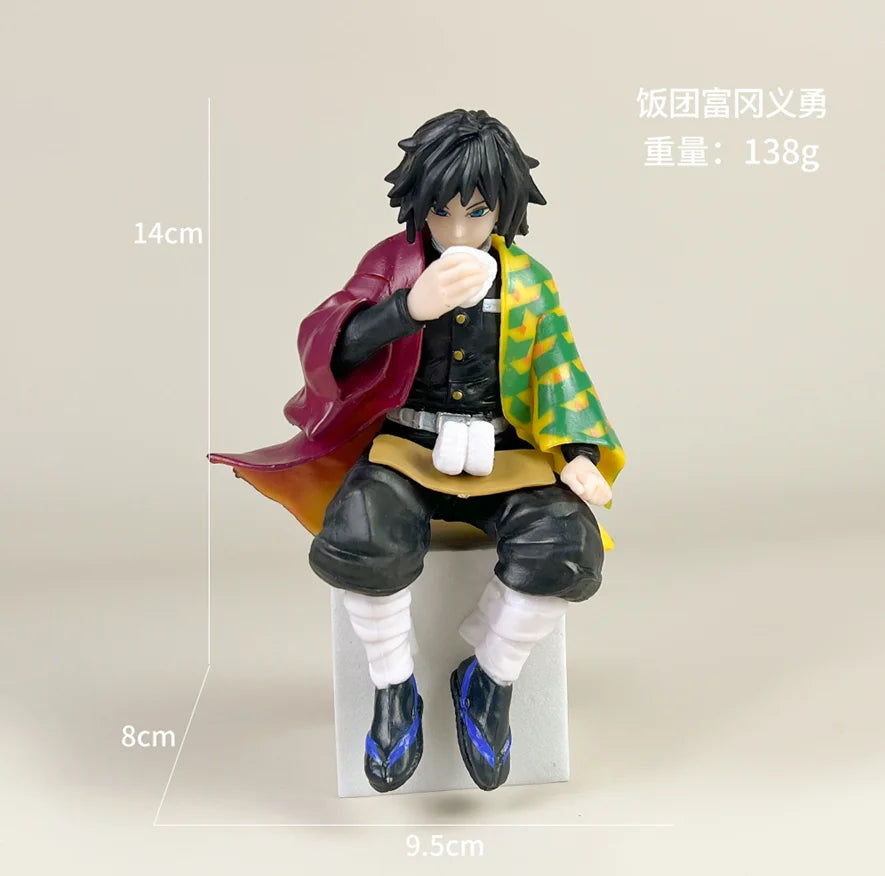 NEW Anime Demon Slayer Sit Eating High Quality Rice Figure All Style Tanjirou Nezuko Kyoujurou Tengen Tokitou Muichirou Figurine