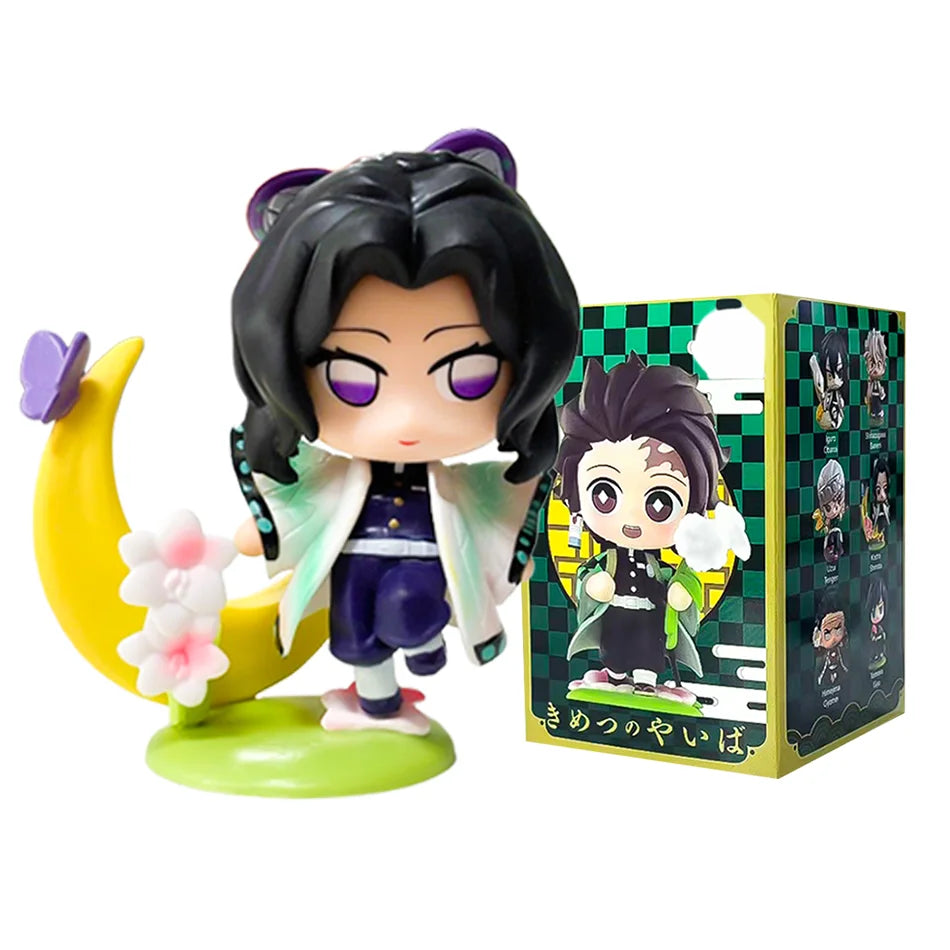 Demon Slayer Tanjiro Kamado Nezuko Anime Cartoon Figure Blind Box Creative Personalized Statue Model Ornament Surprise Gift Box