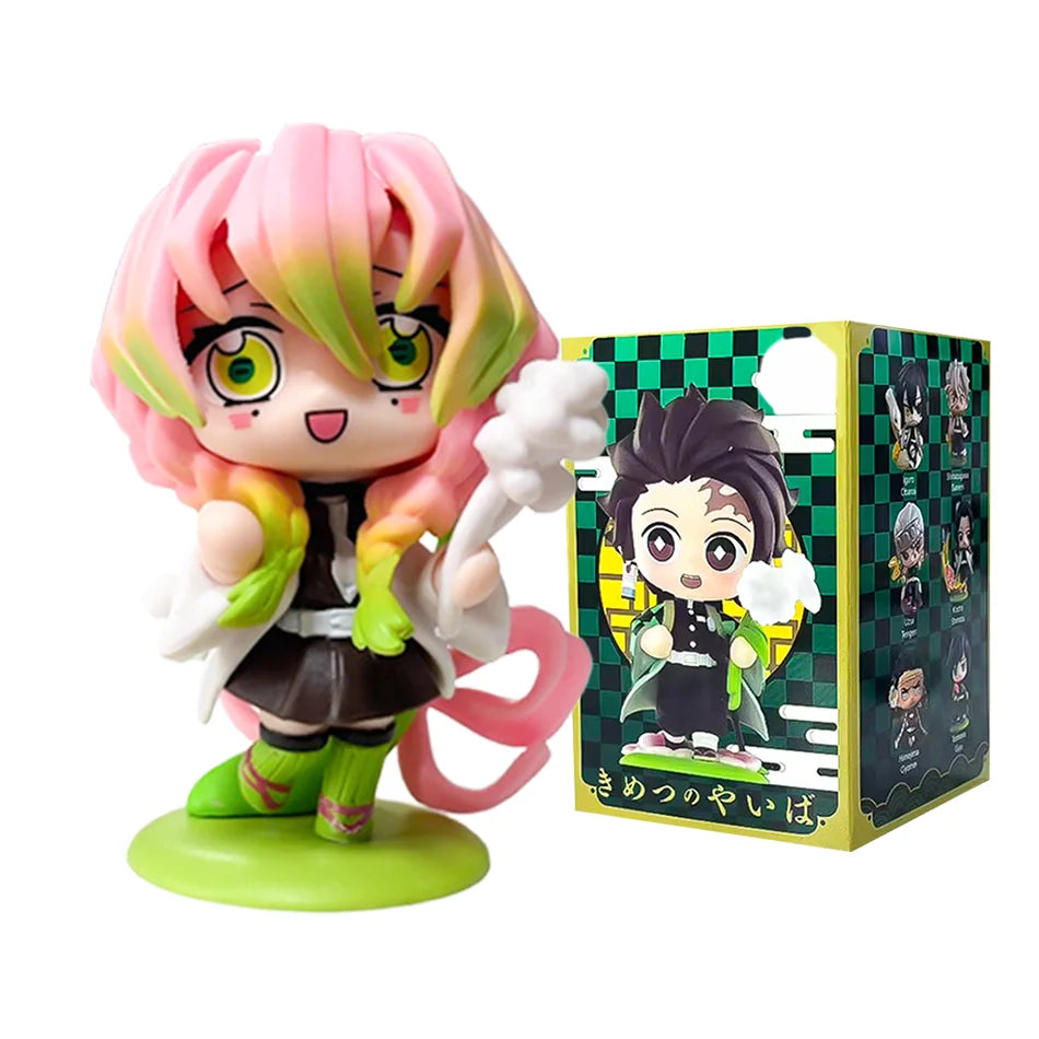 Demon Slayer Tanjiro Kamado Nezuko Anime Cartoon Figure Blind Box Creative Personalized Statue Model Ornament Surprise Gift Box